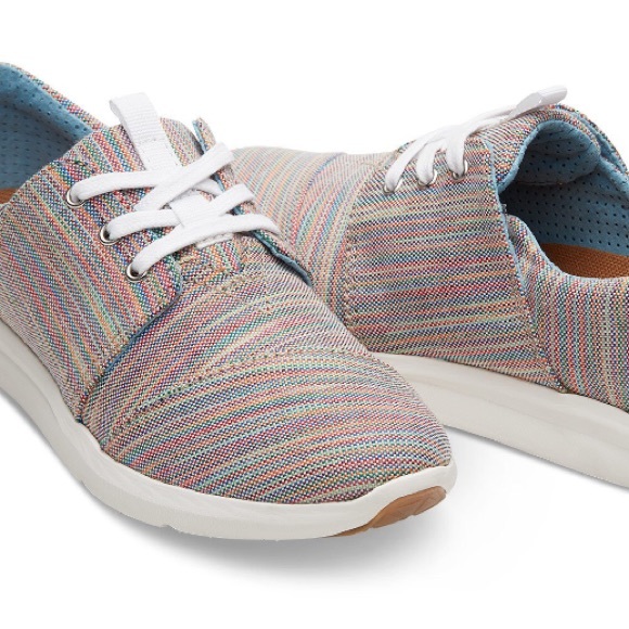 Toms Shoes Toms Del Rey Blue Aster Multi Space Dye Sz 65 Poshmark